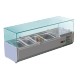 Vitrina de ingredientes acristalada 10 bandejas GN1/4 Prof. 335 mm x 2000 mm (A)