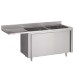 Fregadero de acero inoxidable sobre mueble esp. LV 1800 X 700 X 850 MM (L x P x A) ESC izquierda 2 piletas