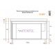 Fregadero de acero inoxidable sobre mueble 1 pileta 1000 X 700 X 850 MM (L x P x A) ESC izquierda