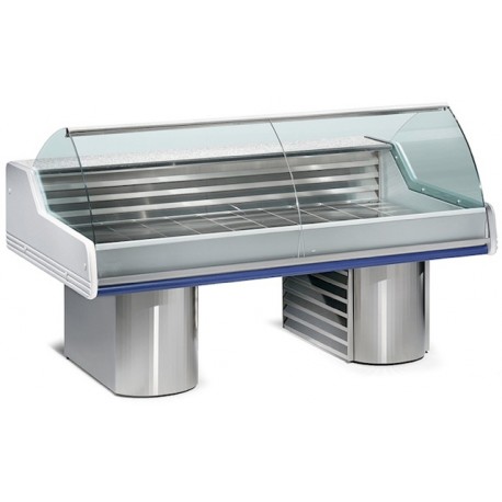 Mostrador vitrina refrigerado para pescadería 2000 mm (L)