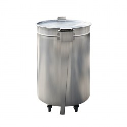 Cubo de basura de acero inoxidable de 95 litros con pedal - v2