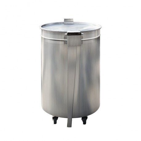 Cubo de basura de acero inoxidable de 95 litros con pedal - v2