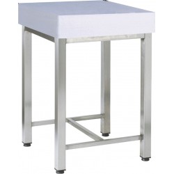 Tajo de madera con patas, 500 x 500 x 900 mm
