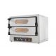 Horno de pizza eléctrico 2 cámaras para mostrador 74 x 60