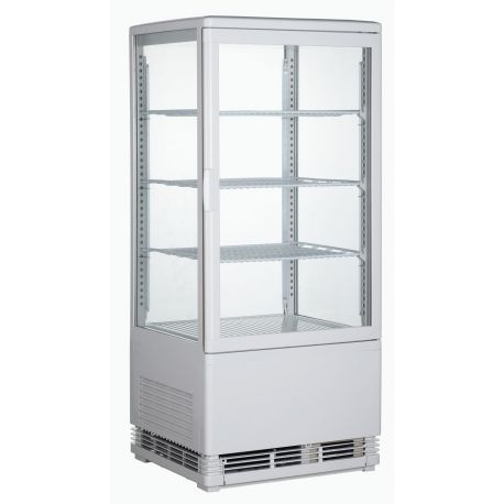 Mini vitrina refrigerada de libre instalación blanca 78 litros