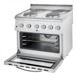 Hornilla eléctrica de 4 fuegos sobre horno eléctrico ventilado GN1/1- 600 x 400 - v2