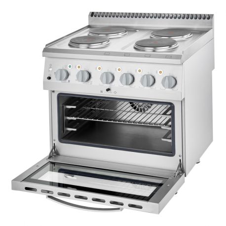 Fourneau 4 feux électriques sur four électrique ventilé GN1/1 - 600x400 - v2
