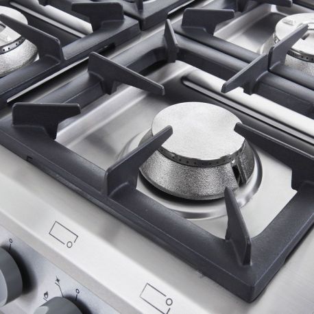 Fourneau 4 feux gaz sur four gaz statique GN2/1 - v5