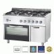 Hornilla de gas de 6 fuegos sobre horno de gas estático GN2/1
