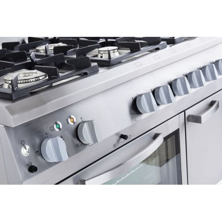 Fourneau 6 feux gaz sur four électrique ventilé GN1/1 - 600x400 - v3