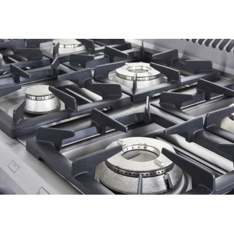 Fourneau 6 feux gaz sur four électrique ventilé GN1/1 - 600x400 - v6