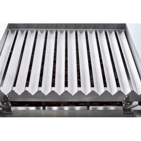 Grill pierre de lave à gaz double grille type V sur coffre - v7