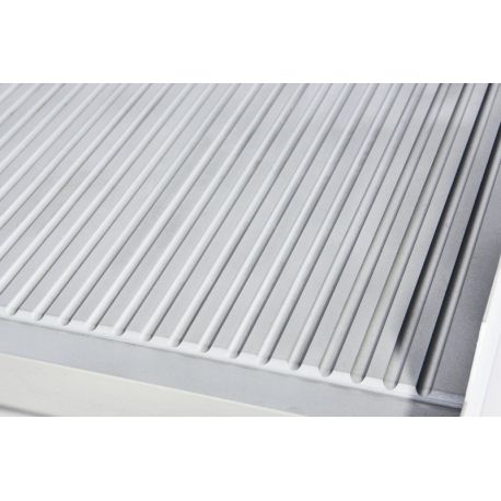 Plaque à snacker / Plancha  Fry top électrique simple rainuré à poser - v3