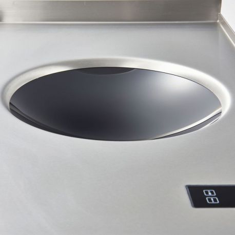 Wok à induction électrique Ø290mm sur coffre - v3