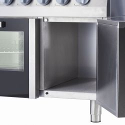 Hornilla de gas de 6 fuegos sobre horno eléctrico estático GN2/1 - v2