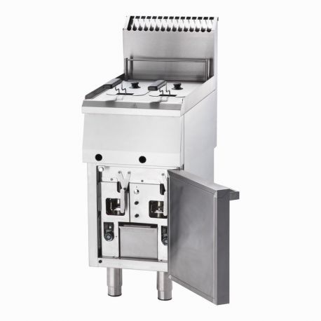 Friteuse gaz double 2x7L sur coffre - v3