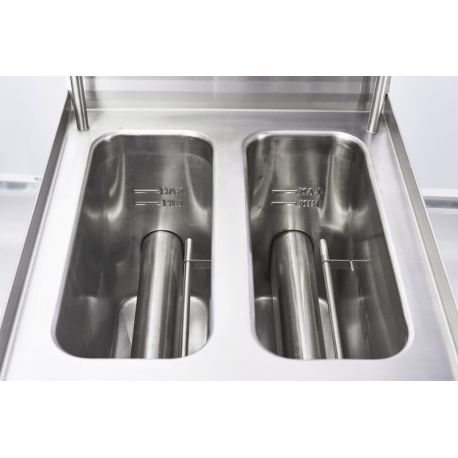 Friteuse gaz double 2x7L sur coffre - v4