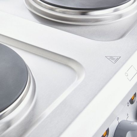 Fourneau 4 feux électriques sur four électrique statique GN2/1 - v6