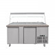 Barra para ensaladas cristal recto 2 puertas - 4XGN1/1