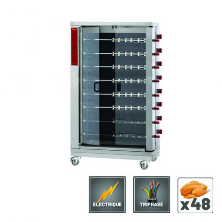 Asador eléctrico vitrocerámico de 8 espetones