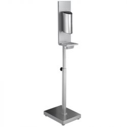 Soporte móvil de acero inoxidable de 0,8 mm de espesor con dosificador automático de jabón