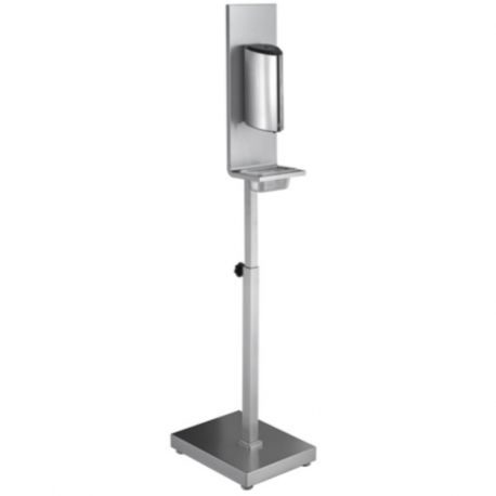 Soporte móvil de acero inoxidable de 0,8 mm de espesor con dosificador automático de jabón