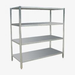 Estantería de acero inoxidable de 4 niveles 2000 X 400 X 1800 MM (L x P x A) - v2