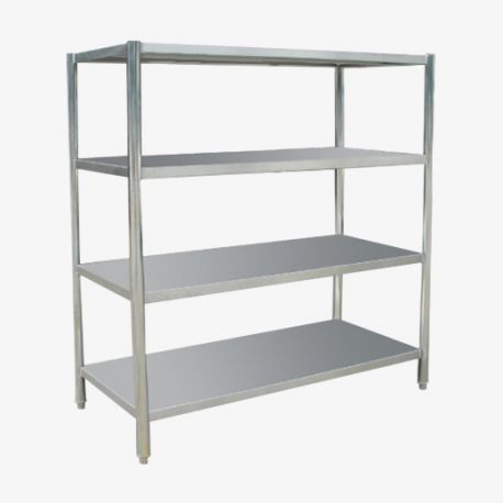 Estantería de acero inoxidable de 4 niveles 2000 X 400 X 1800 MM (L x P x A) - v2