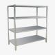 Estantería de acero inoxidable de 4 niveles 1800 X 400 X 1800 MM (L x P x A)