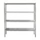 Estantería de acero inoxidable de 4 niveles 1800 X 400 X 1800 MM (L x P x A)