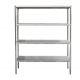 Estantería de acero inoxidable de 4 niveles 1400 X 400 X 1800 MM (L x P x A)