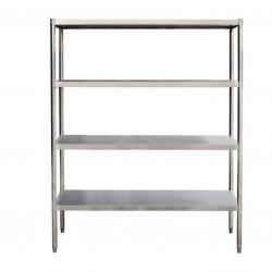 Estantería de acero inoxidable de 4 niveles 1400 X 400 X 1800 MM (L x P x A)
