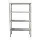 Estantería de acero inoxidable de 4 niveles 1000 X 400 X 1800 MM (L x P x A)