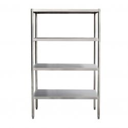 Estantería de acero inoxidable de 4 niveles 1000 X 400 X 1800 MM (L x P x A)