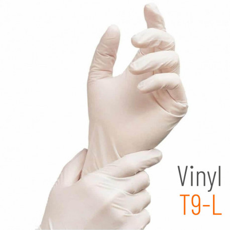 Guantes médicos de vinilo talla L - 100 unidades