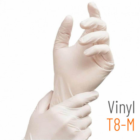 Guantes médicos de vinilo talla M - 100 unidades