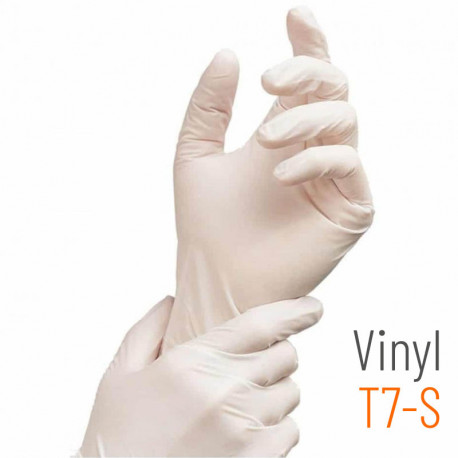 Guantes médicos de vinilo talla S - 100 unidades
