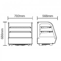 Vitrina refrigerada de libre instalación panorámica 120 litros - v2