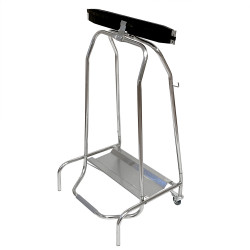 Papelera con pinza para bolsas de acero inoxidable con pedal - v2