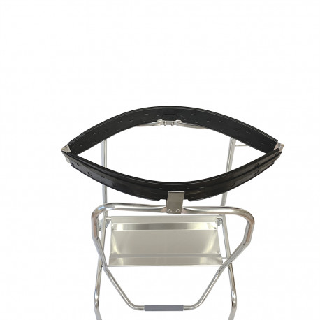 Papelera con pinza para bolsas de acero inoxidable con pedal - v5