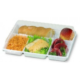 Tapa para bandeja de comida de plástico transparente 231 x 290 mm (50 unidades)