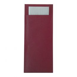 Bolsa servilleta kraft burdeos 20 x 8,5 cm (5 x 100 u.)