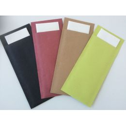 Bolsa servilleta kraft burdeos 20 x 8,5 cm (5 x 100 u.) - v2