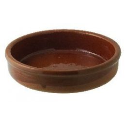 Plato redondo catalán marrón barro 11,5 cm de diámetro (24 u.)