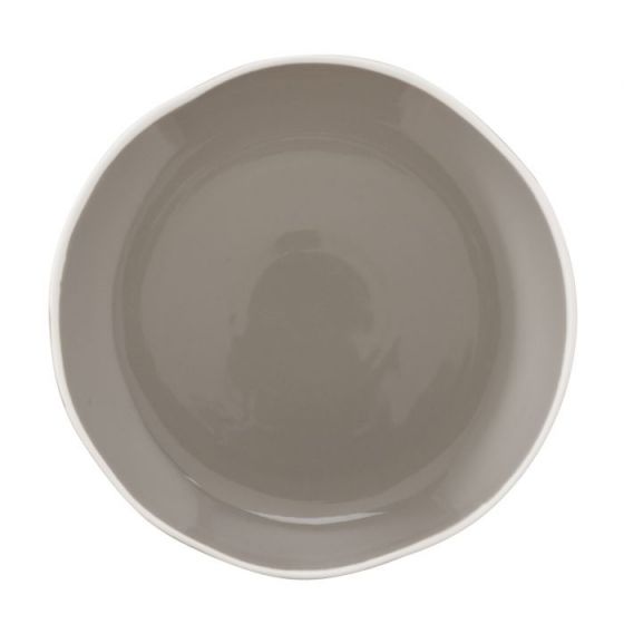 Plato llano redondo topo porcelana 21 cm de diámetro Rim (6 u.)