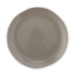 Plato llano redondo topo porcelana 24 cm de diámetro Rim (4 u.)