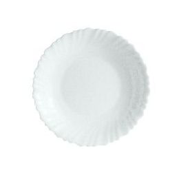 Plato hondo redondo blanco porcelana de 21 cm de diámetro Festón (6 u.)