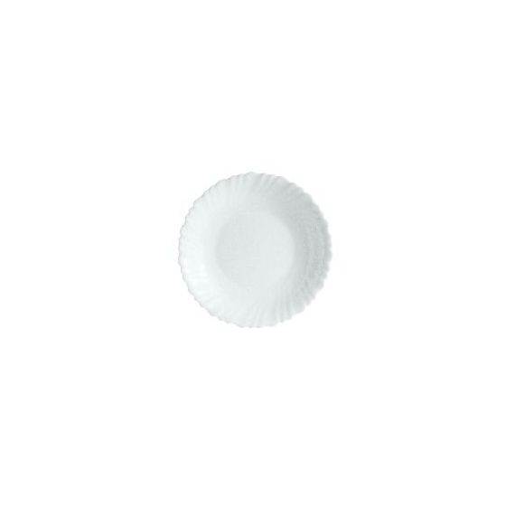 Plato hondo redondo blanco porcelana de 21 cm de diámetro Festón (6 u.)
