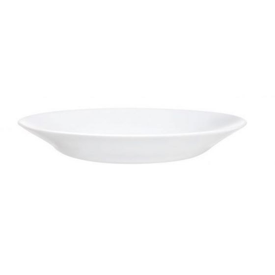 Plato hondo redondo blanco cristal de 22,50 cm de diámetro Restaurant Blanco (6 u.)