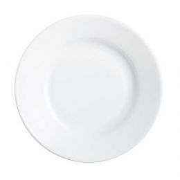 Plato hondo redondo blanco cristal de 22,50 cm de diámetro Restaurant Blanco (6 u.) - v2